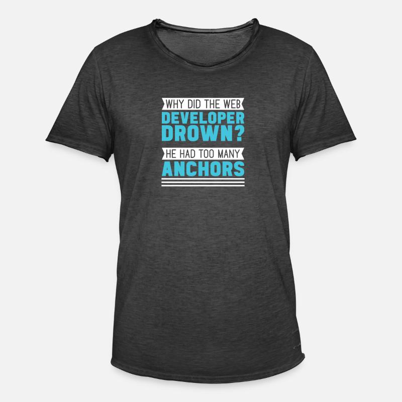 Web Entwickler Webdeveloper Web-Entwickler - Männer Vintage T-Shirt - Vintage Schwarz