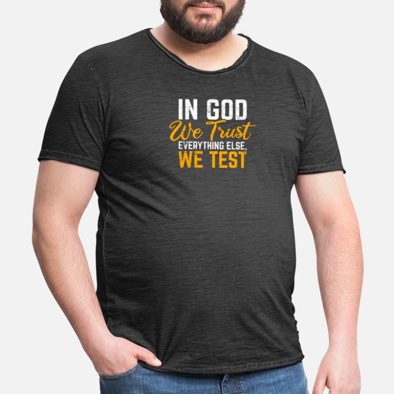 Christian Tester QA Engineer Developer Testing Spe Männer Vintage T-Shirt