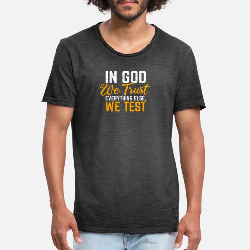 Christian Tester QA Engineer Developer Testing Spe Männer Vintage T-Shirt
