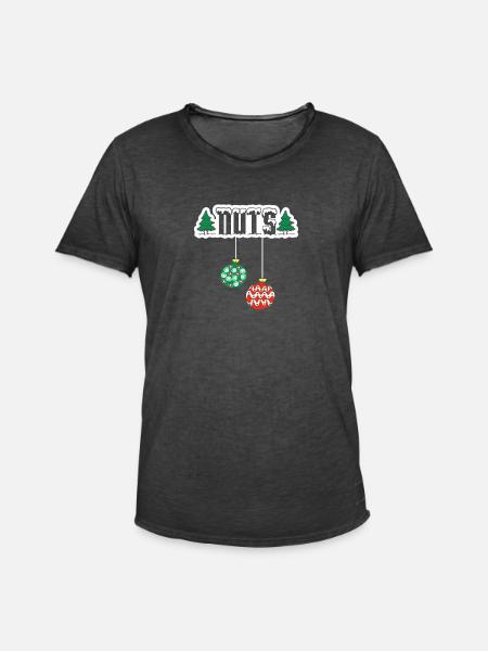 Nuts Weihnachtsbaum Weihnachtskugel - Männer Vintage T-Shirt - Vintage Schwarz