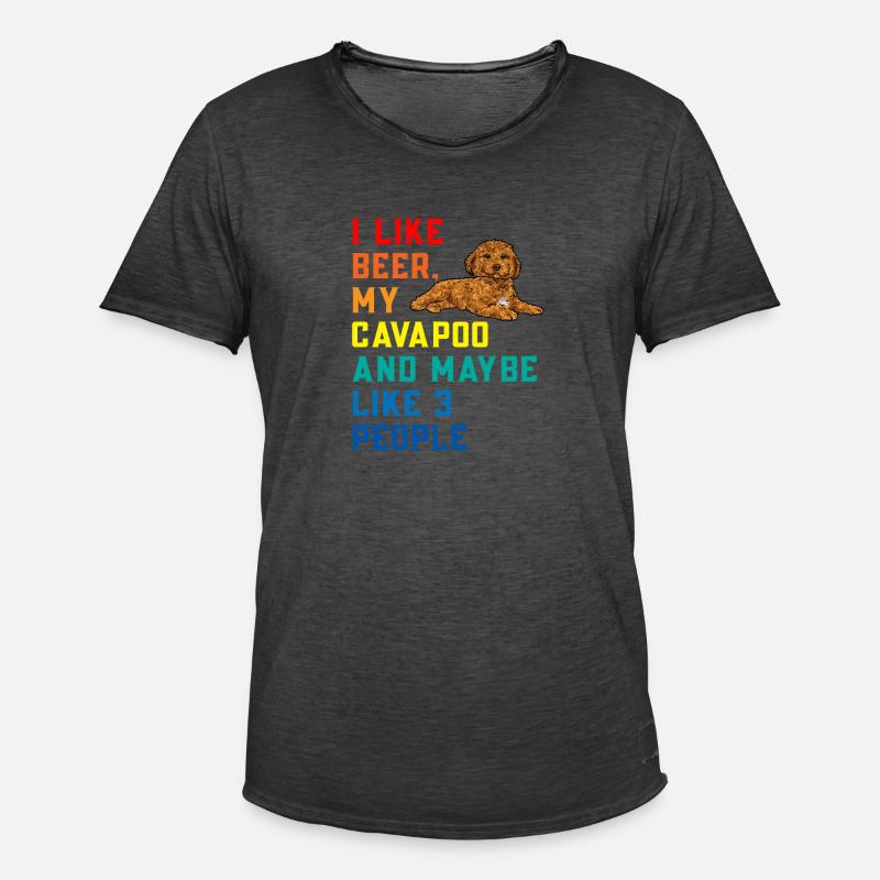 Cavapoo Cavoodle Capoodle Hund - Männer Vintage T-Shirt - Vintage Schwarz