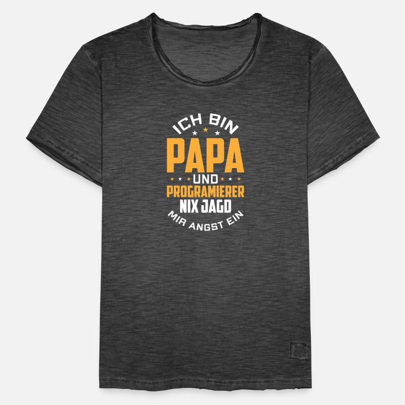 Entwickler Coder Programmierer Papa Männer Vintage T-Shirt