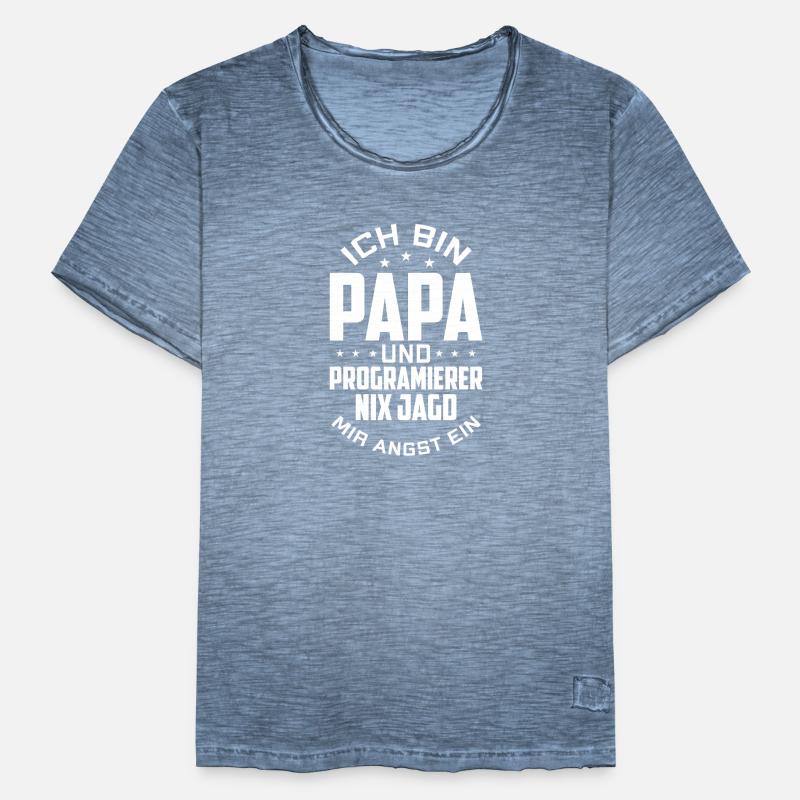 Entwickler Coder Programmierer Papa Männer Vintage T-Shirt