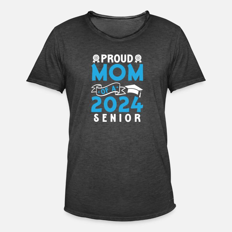 Lustige Stolze Mutter Eines Abschlussgeschenks - Männer Vintage T-Shirt - Vintage Schwarz