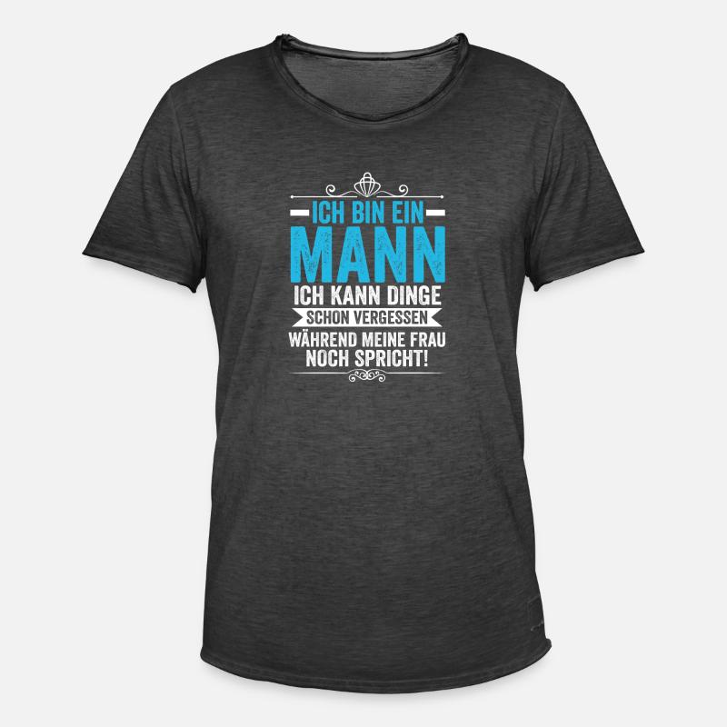Ich Bin Ein Mann - Männer Vintage T-Shirt - Vintage Schwarz