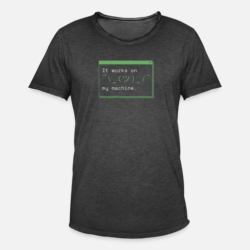 Entwickler Coder Programmierer - Männer Vintage T-Shirt - Vintage Schwarz