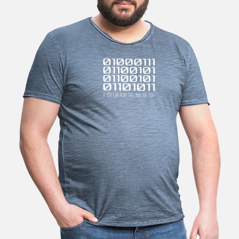 Cool Computer Binary Code Programmeur Développeur T-shirt vintage Homme