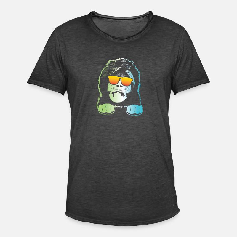 Sheepadoodle Doodle Hund - Männer Vintage T-Shirt - Vintage Schwarz