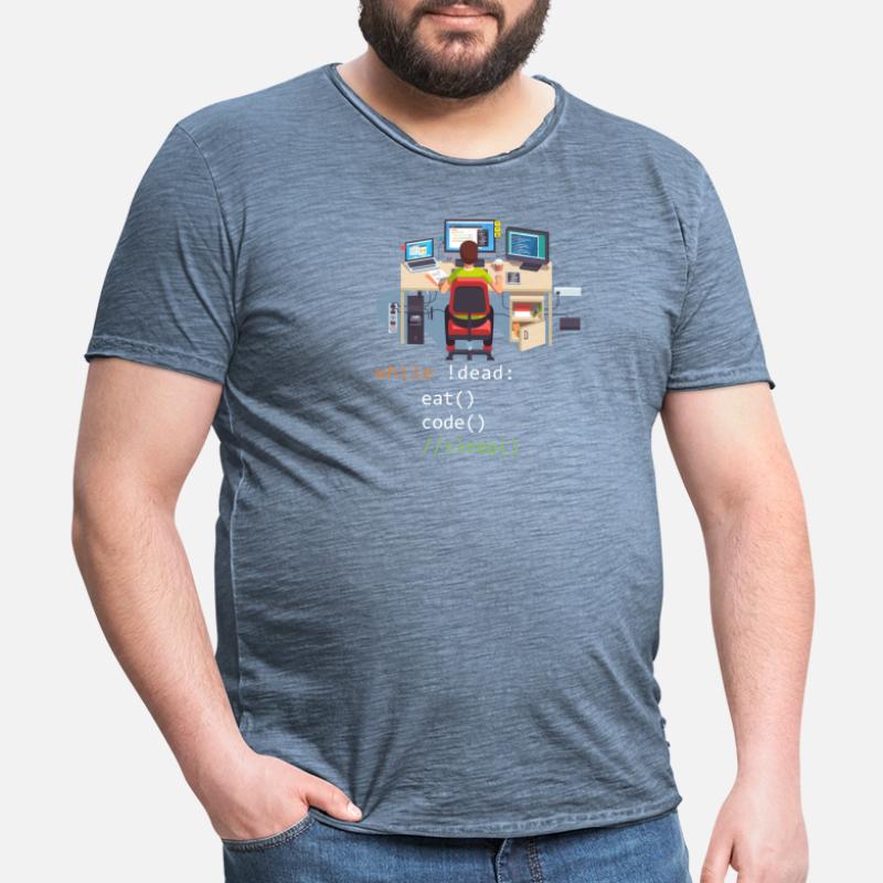 Informatik Python Programmierer Eat Code Sleep Männer Vintage T-Shirt