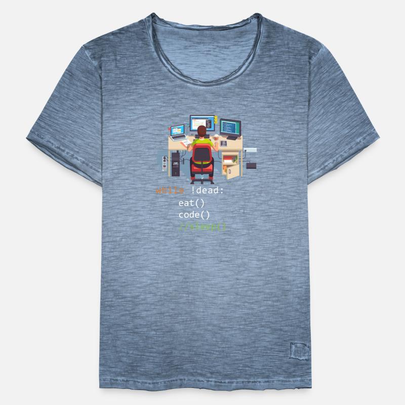 Informatik Python Programmierer Eat Code Sleep Männer Vintage T-Shirt