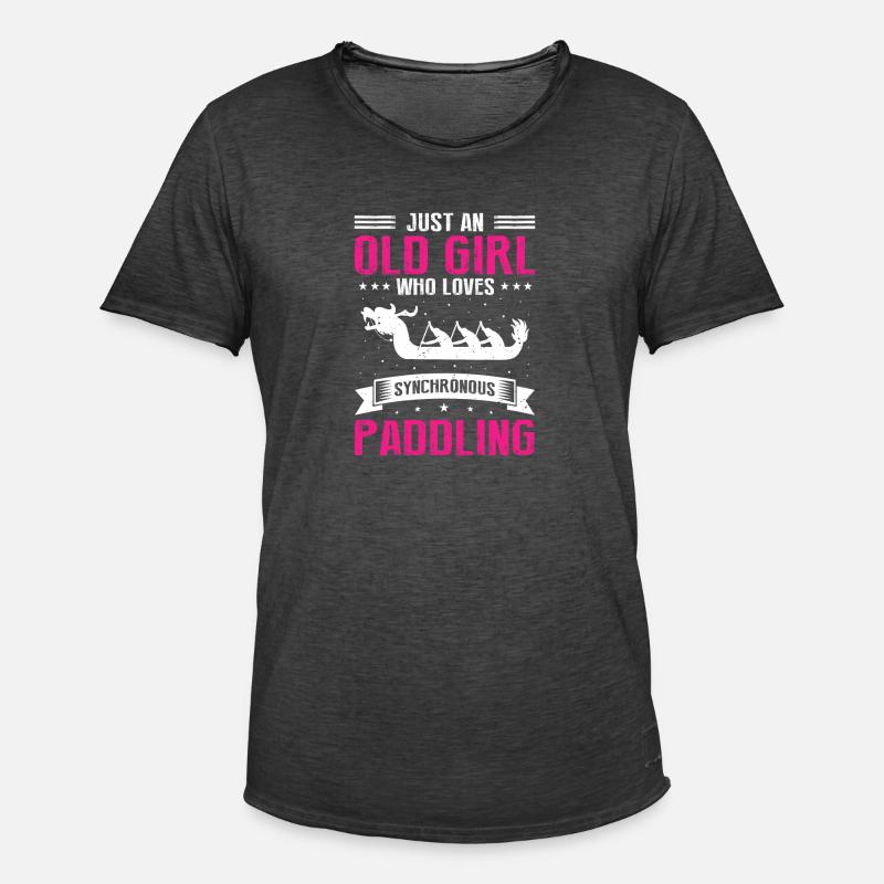 Drachenboot Trainer und Drachenboot - Männer Vintage T-Shirt - Vintage Schwarz