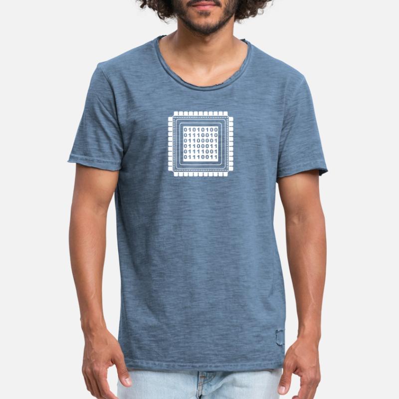 Developer Coder Programmer Microchip Men's Vintage T-Shirt