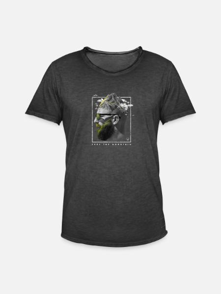 Berge im Kopf - Männer Vintage T-Shirt - Vintage Schwarz