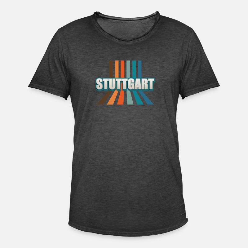 Stuttgartererin Stuttgarterer Stuttgarter - Männer Vintage T-Shirt - Vintage Schwarz