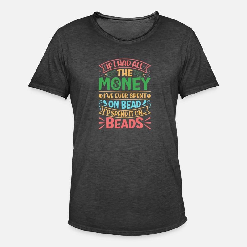 Beading Designs for Beader. - Männer Vintage T-Shirt - Vintage Schwarz