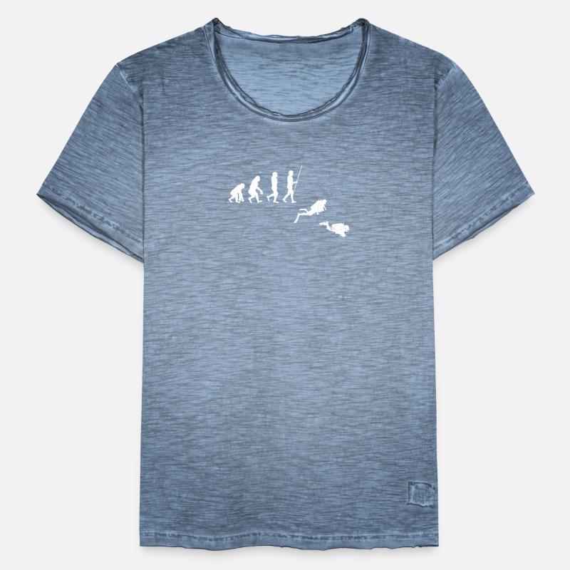 Évolution du plongeur drôle de plongeur T-shirt vintage Homme