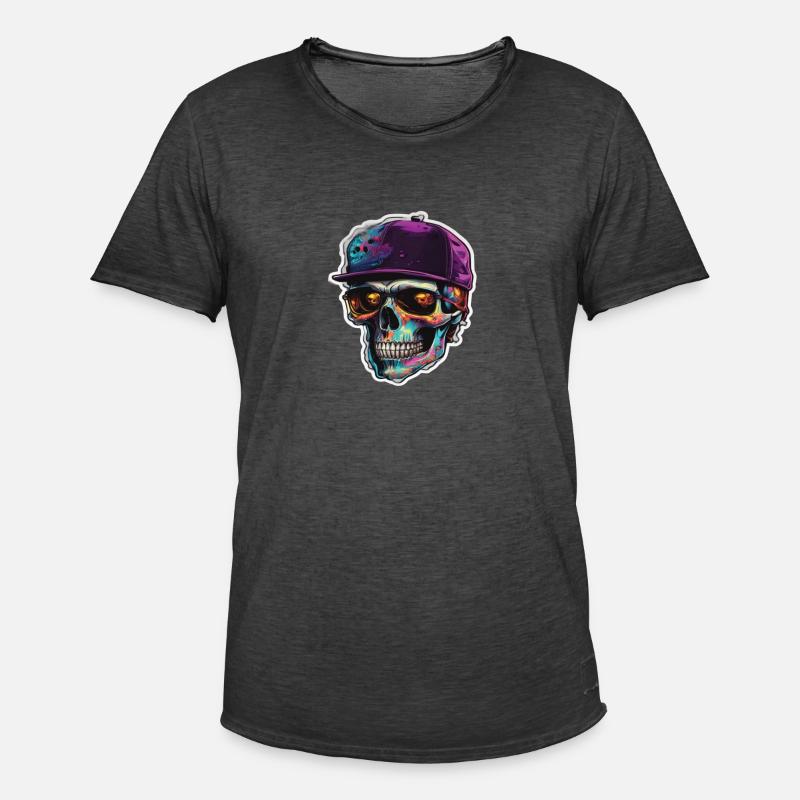 Skull Solbriller Skulls Skull Skulls - Vintage-T-skjorte for menn - vintage svart
