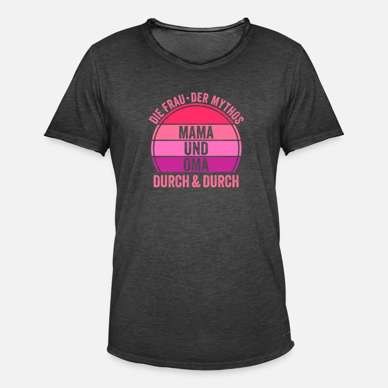 Mutter Großmutter Mama Oma - Männer Vintage T-Shirt - Vintage Schwarz