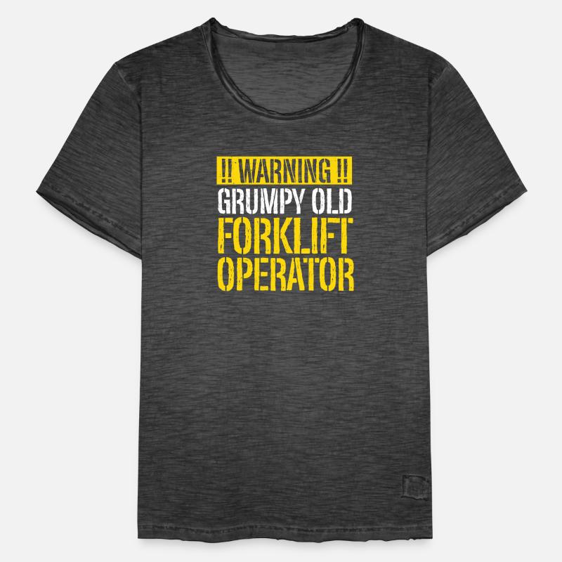 Forklift Driver Grumpy Old Forklift Operator Forkl Männer Vintage T-Shirt