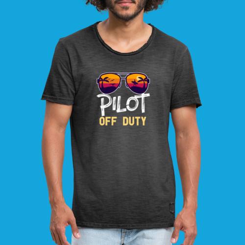 Pilot Of Duty - Männer Vintage T-Shirt