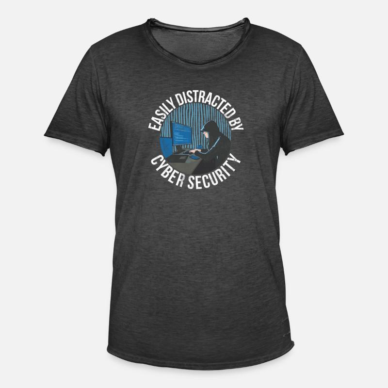 Cyber-sicherheits-hacker-hacking - Männer Vintage T-Shirt - Vintage Schwarz