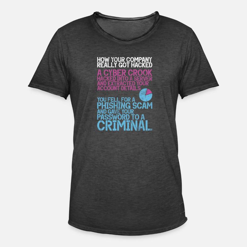 Cyber-sicherheits-hacker-hacking - Männer Vintage T-Shirt - Vintage Schwarz