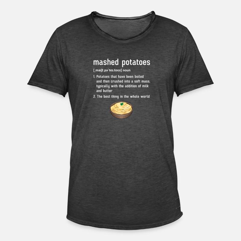 Mashed potatoes Mashed potatoes - Men's Vintage T-Shirt - washed black