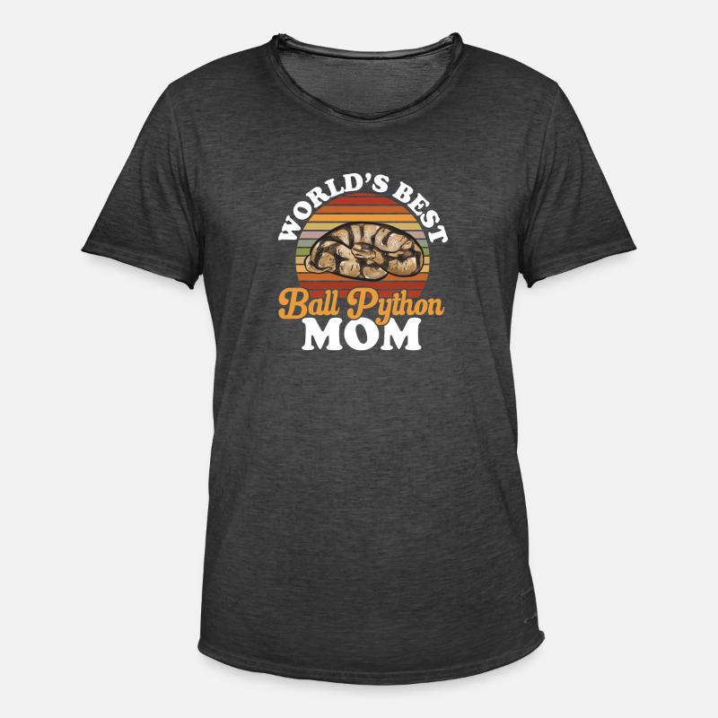 Ball Python Snake King Python - T-shirt vintage Homme - noir vintage