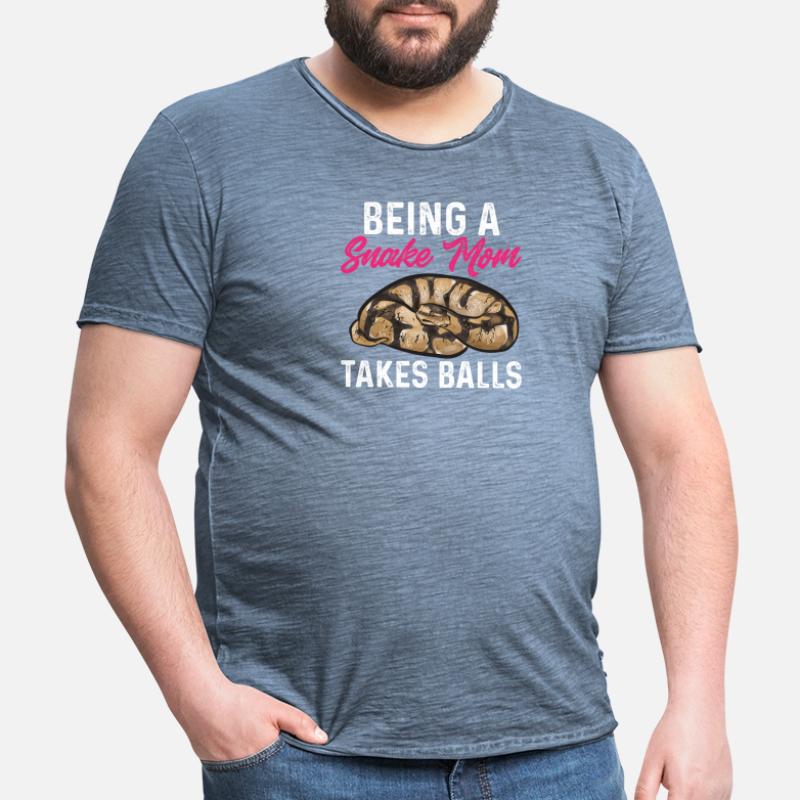 Ball Python Snake King Python T-shirt vintage Homme
