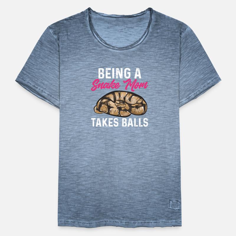 Ball Python Snake King Python T-shirt vintage Homme