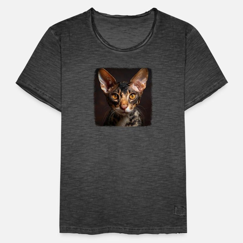 Cornish Rex Kätzchen Cornish Rex Katze Männer Vintage T-Shirt