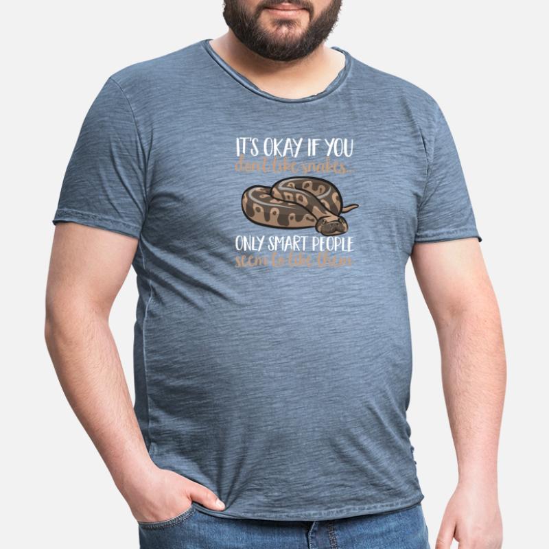 Ball Python Snake King Python Men's Vintage T-Shirt