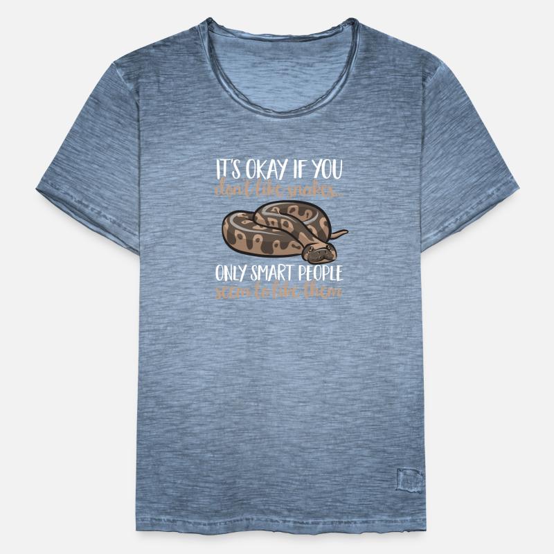 Ball Python Schlange Königspython Männer Vintage T-Shirt