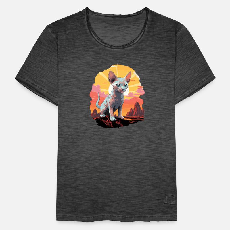 Devon Rex Kitten Devon Rex Cat Men's Vintage T-Shirt