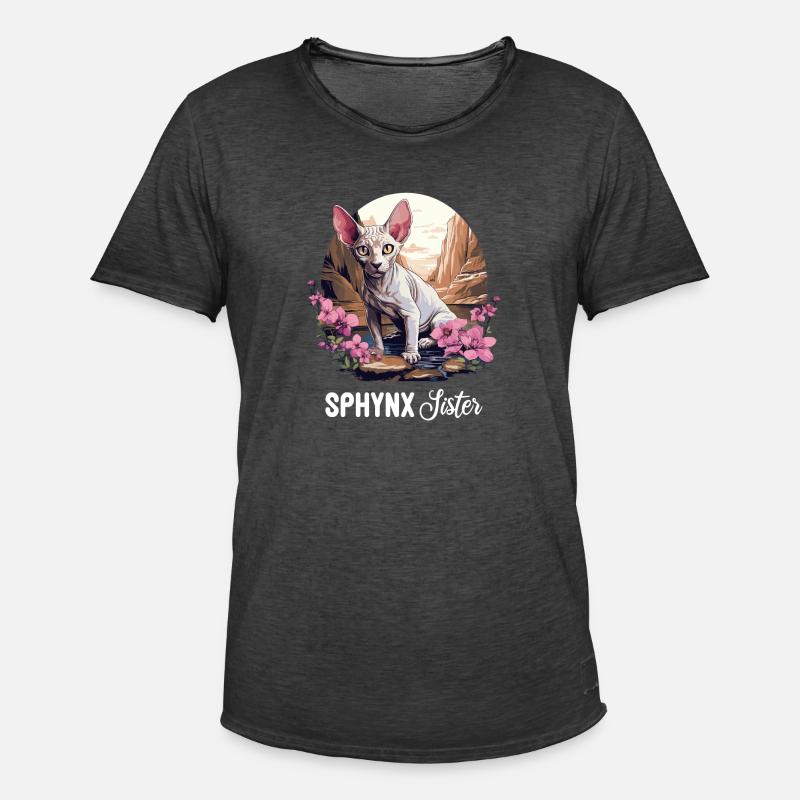 Sphynx Kätzchen Sphynx Katze - Männer Vintage T-Shirt - Vintage Schwarz