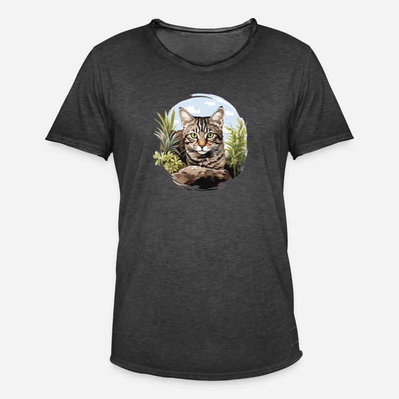 Tabby Kätzchen Tabby Katze - Männer Vintage T-Shirt - Vintage Schwarz