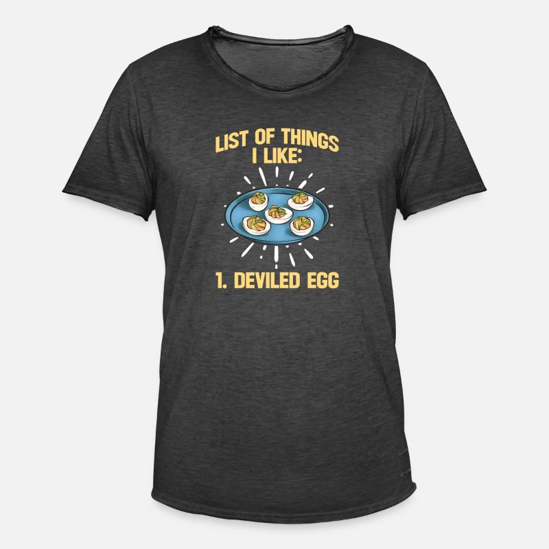 Gefüllte Eier Deviled Eggs - Männer Vintage T-Shirt - Vintage Schwarz