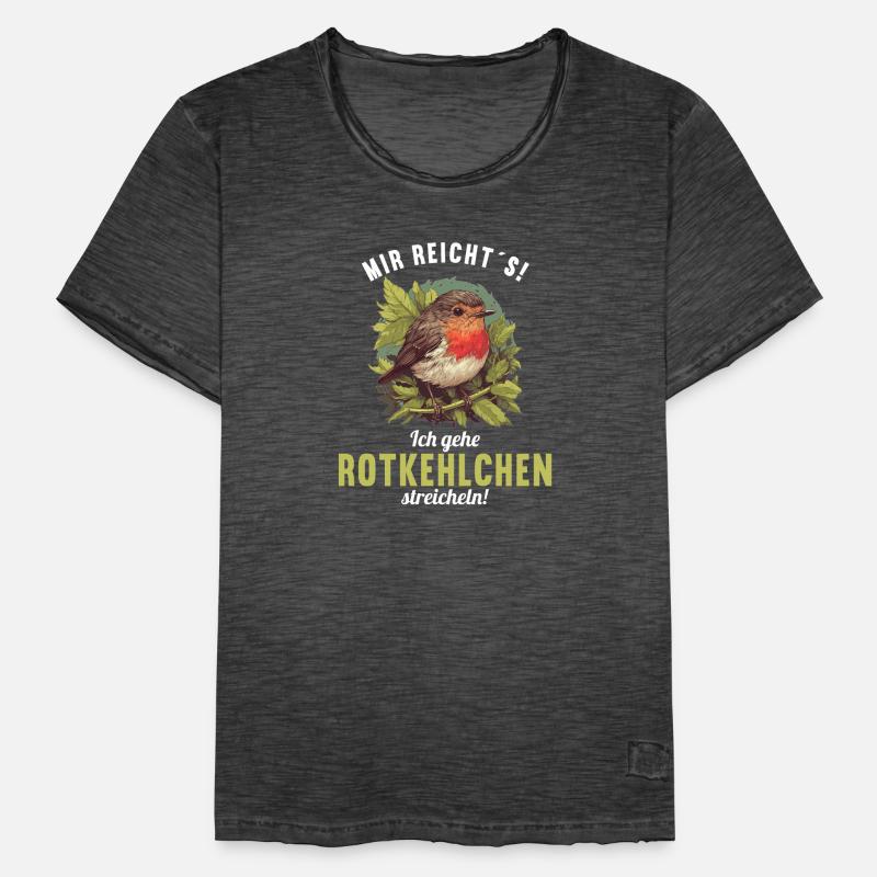 Robin Rotkehlchen Männer Vintage T-Shirt
