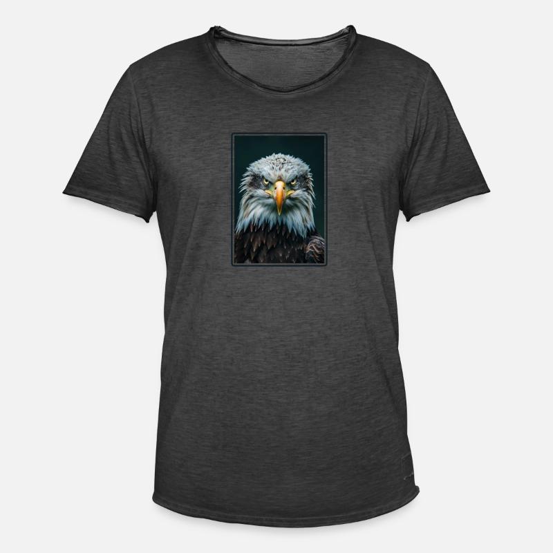 Bald Eagle Weißkopfseeadler - Männer Vintage T-Shirt - Vintage Schwarz