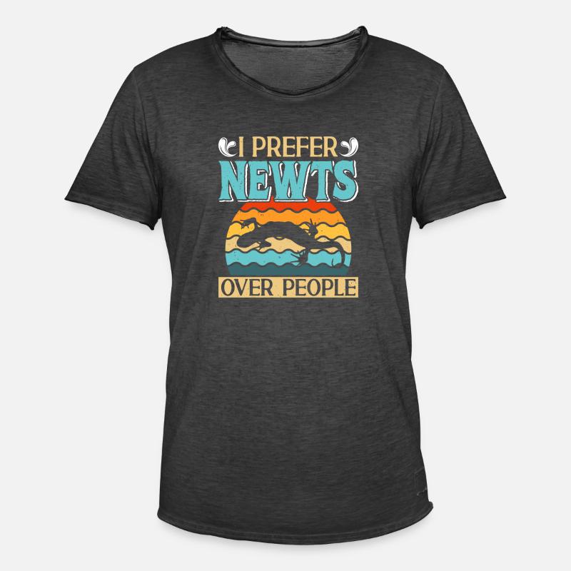 Newt - Men's Vintage T-Shirt - washed black