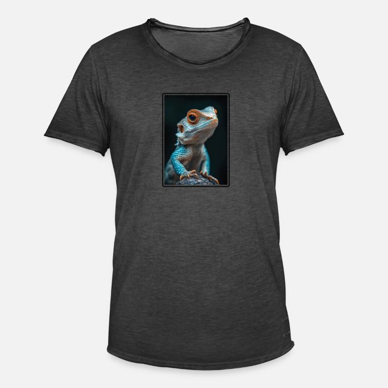 Eidechsen Eidechse - Männer Vintage T-Shirt - Vintage Schwarz
