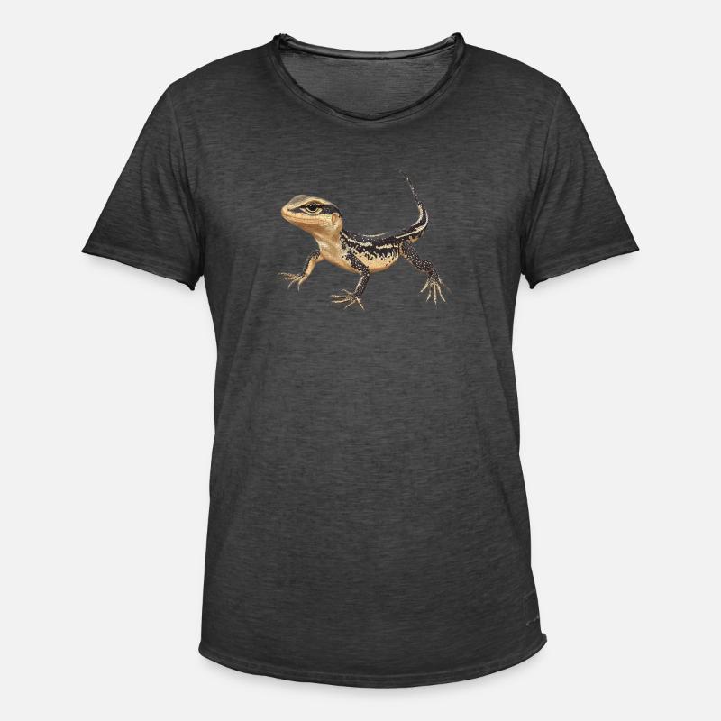 Eidechsen Eidechse - Männer Vintage T-Shirt - Vintage Schwarz