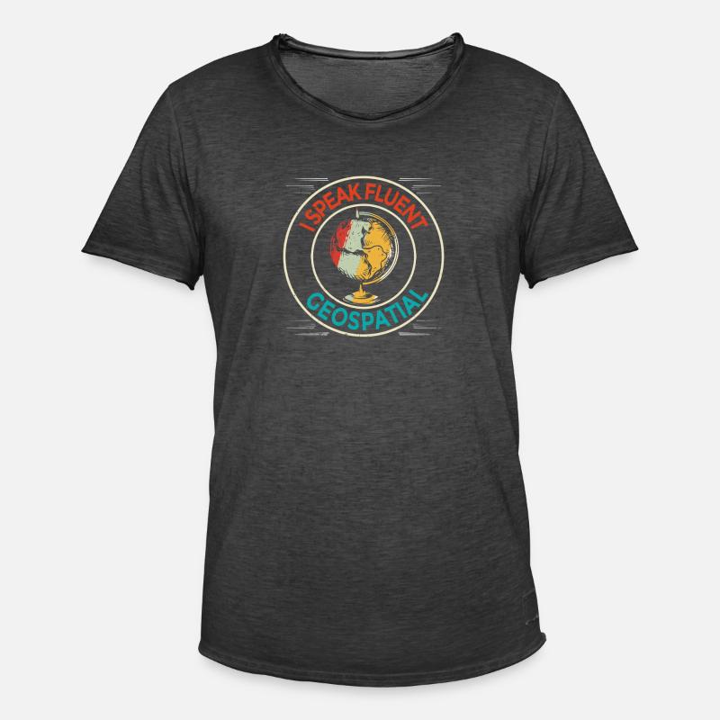 Geographic Information Systems Geospatial - Men's Vintage T-Shirt - washed black