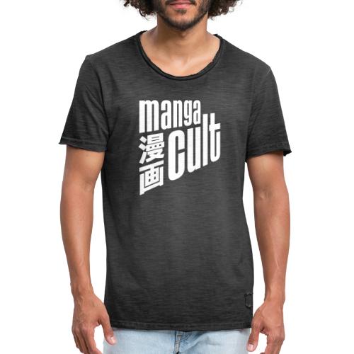 Manga Cult Logo Weiß - Männer Vintage T-Shirt