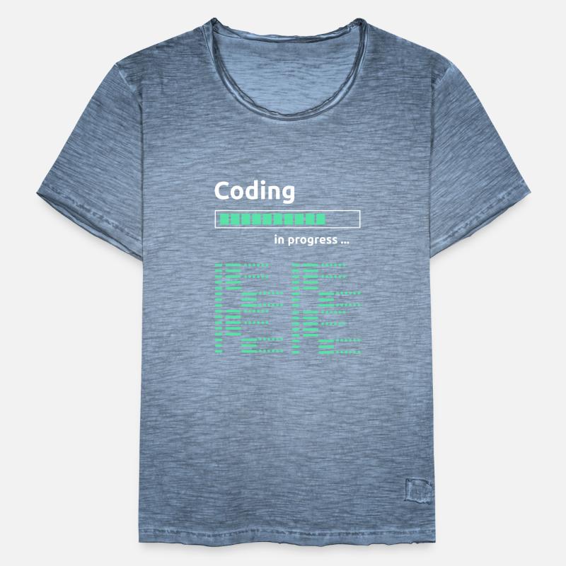 Coding in progress T-shirt vintage Homme