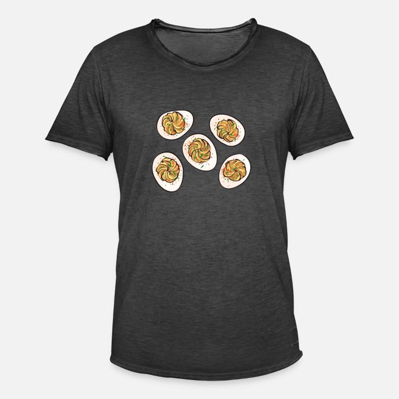 Stuffed Eggs Deviled Eggs - Men's Vintage T-Shirt - washed black