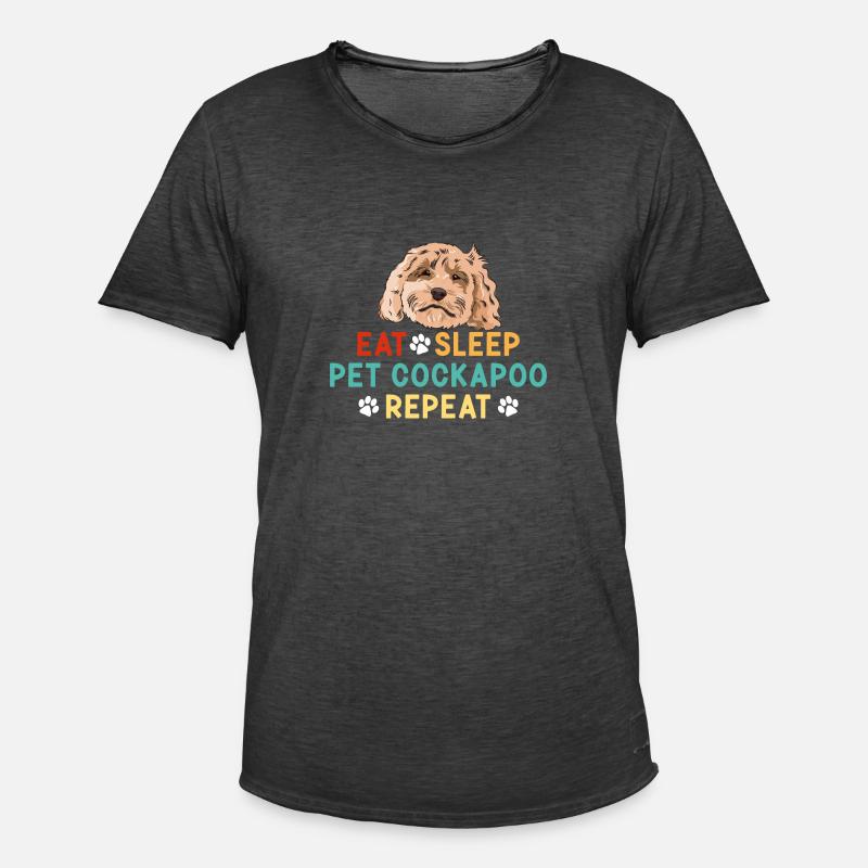 Cockapoo Hund - Männer Vintage T-Shirt - Vintage Schwarz