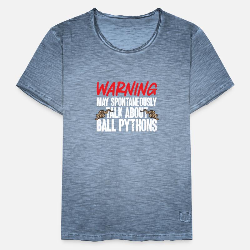 Ball Python Snake King Python T-shirt vintage Homme