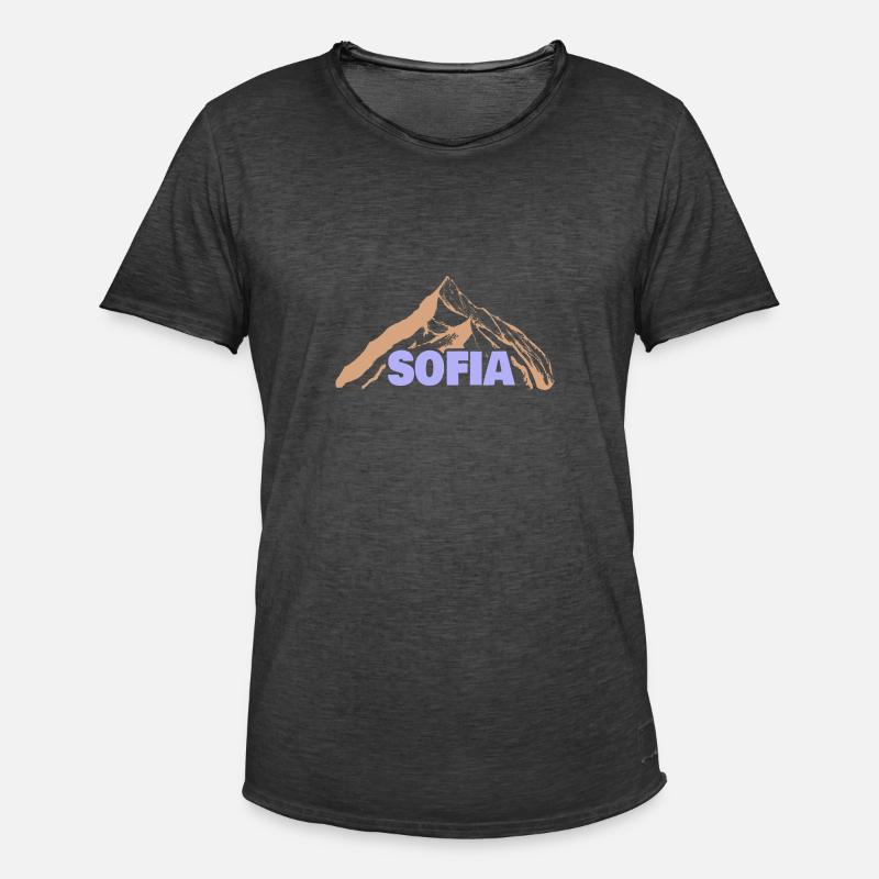Sofia as a gift idea - Men's Vintage T-Shirt - washed black