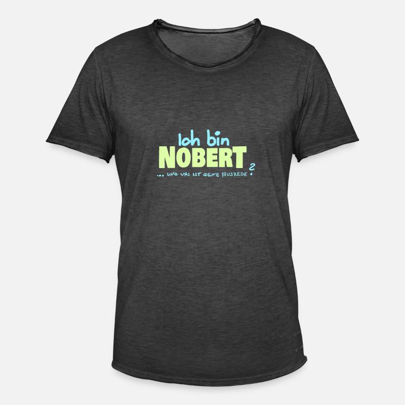Norbert Norbert - Männer Vintage T-Shirt - Vintage Schwarz